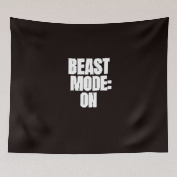 Item preview, Beast Mode: ON – Bold Gym Motivation Design designed and sold by Howling Ink.