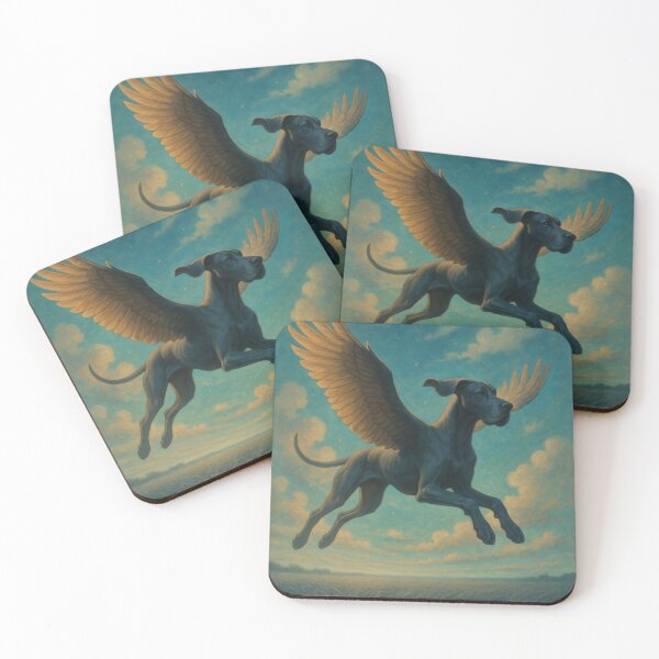 Item preview, Surreal Great Dane Flying Fantasy Poster designed and sold by Flying Doggo.