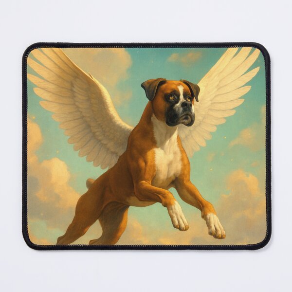 Item preview, Surreal Boxer Flying Fantasy Dream Poster designed and sold by Flying Doggo.