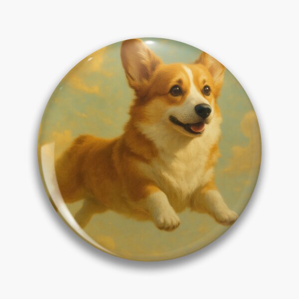 Item preview, Surreal Welsh Corgi Flying Fantasy Poster designed and sold by Flying Doggo.
