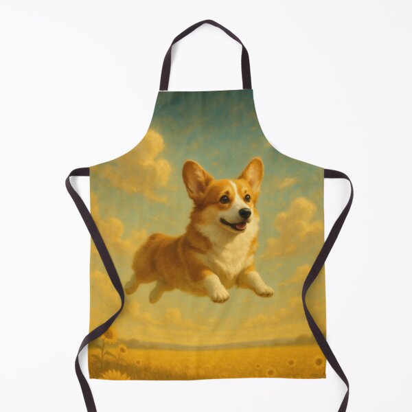 Item preview, Surreal Welsh Corgi Flying Fantasy Poster designed and sold by Flying Doggo.