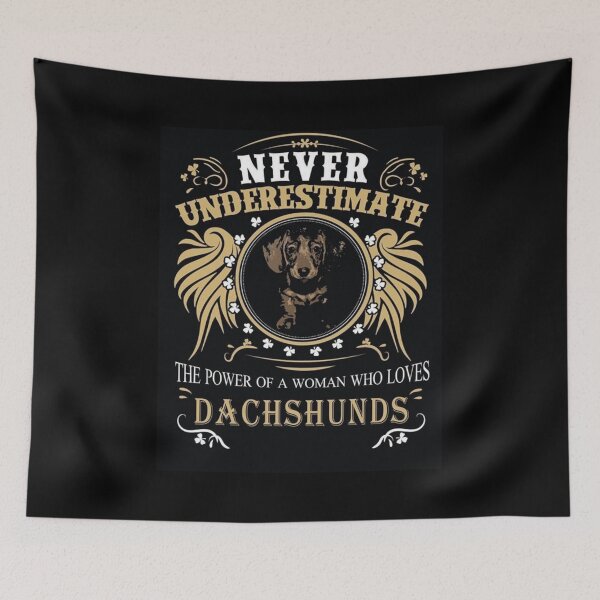 Item preview, Never Underestimate the power of a woman how loves dachshunds designed and sold by Williams Anderson.