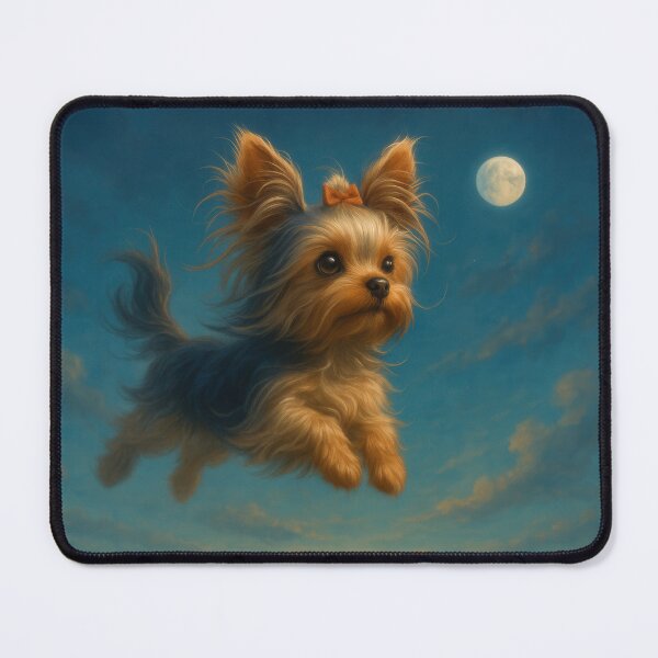 Item preview, Surreal Yorkshire Terrier Flying Fantasy Poster designed and sold by Flying Doggo.