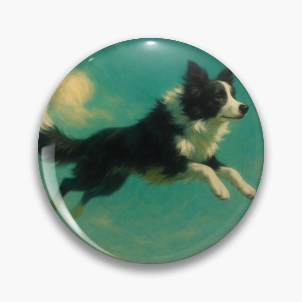 Item preview, Surreal Border Collie Flying Fantasy Poster designed and sold by Flying Doggo.