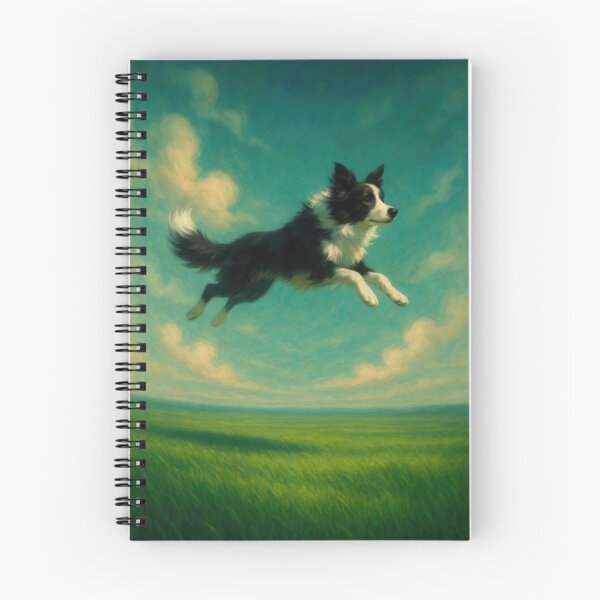 Item preview, Surreal Border Collie Flying Fantasy Poster designed and sold by Flying Doggo.