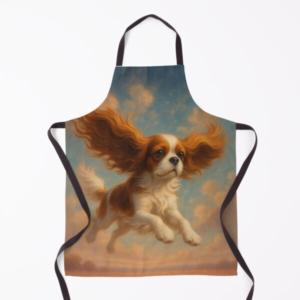 Item preview, Surreal Cavalier Spaniel Flying Fantasy Poster designed and sold by Flying Doggo.
