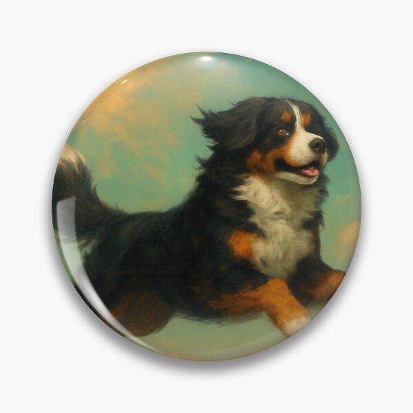 Item preview, Surreal Bernese Mountain Dog Fantasy Poster designed and sold by Flying Doggo.