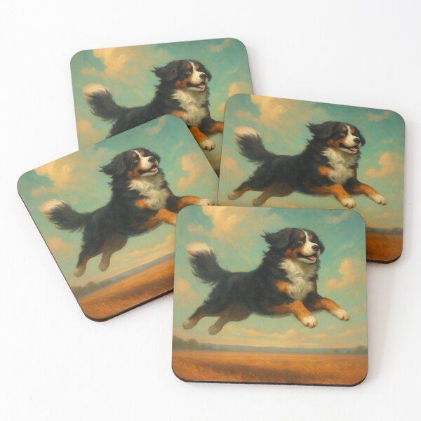 Item preview, Surreal Bernese Mountain Dog Fantasy Poster designed and sold by Flying Doggo.