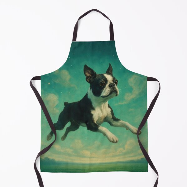 Item preview, Surreal Boston Terrier Flying Fantasy Poster designed and sold by Flying Doggo.