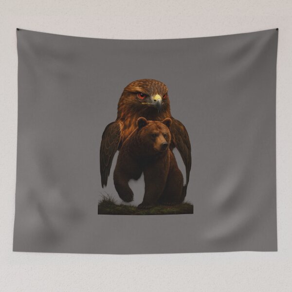 Artikelvorschau, Bear & Hawk Spirit Power Pair – Wildlife T-Shirt Design entworfen und verkauft von DojoVibe.