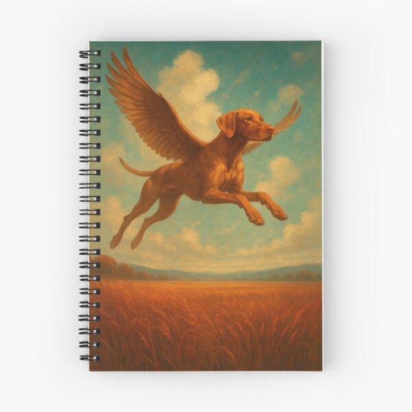 Item preview, Surreal Vizsla Flying Fantasy Dream Poster designed and sold by Flying Doggo.