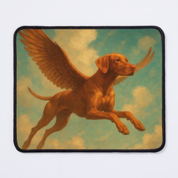 Item preview, Surreal Vizsla Flying Fantasy Dream Poster designed and sold by Flying Doggo.