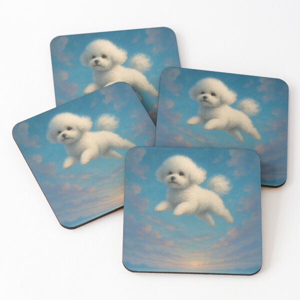 Item preview, Surreal Bichon Frise Flying Fantasy Poster designed and sold by Flying Doggo.