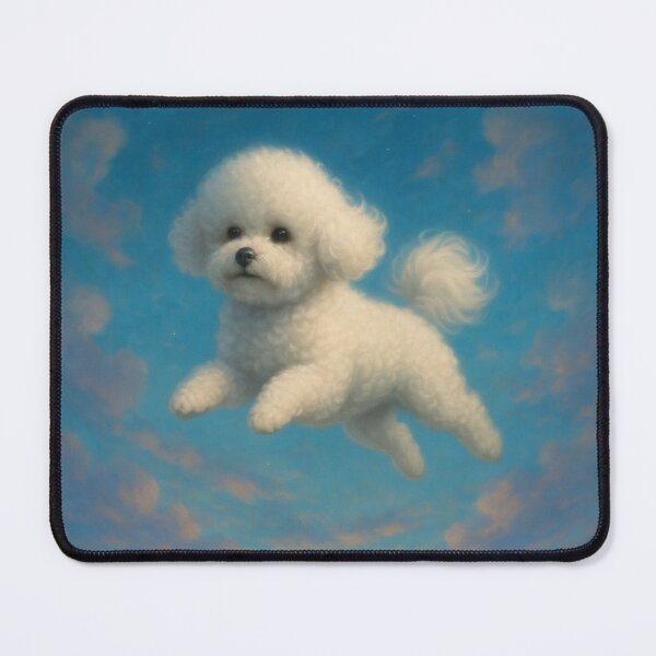 Item preview, Surreal Bichon Frise Flying Fantasy Poster designed and sold by Flying Doggo.