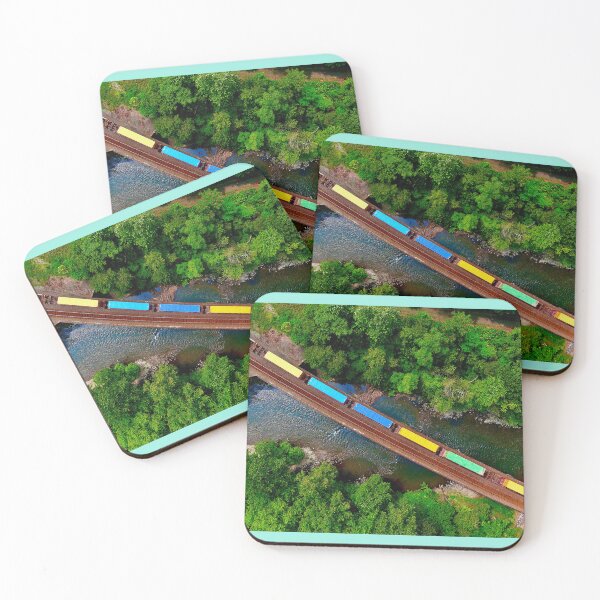 Item preview, aerial shot  train bridge over a river designed and sold by train-shop.