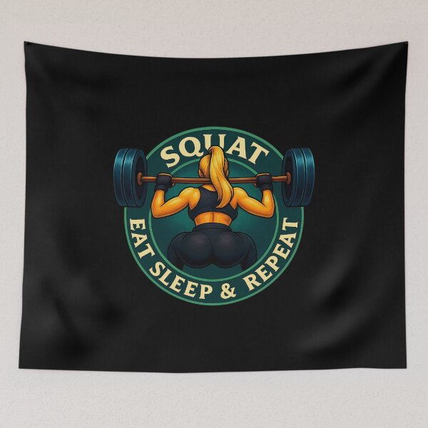 Item preview, Squat, Eat, Sleep & Repeat. designed and sold by Sawset.