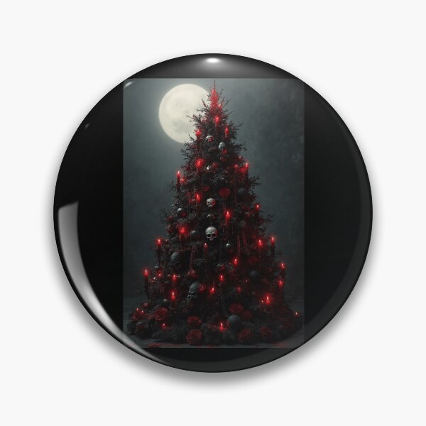 Artikelvorschau, Gothic-Weihnachtsbaum – Totenköpfe und Kerzenlicht entworfen und verkauft von SEBRYS.