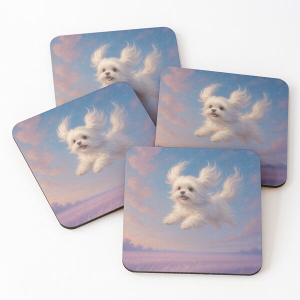 Item preview, Surreal Maltese Flying Fantasy Dream Poster designed and sold by Flying Doggo.