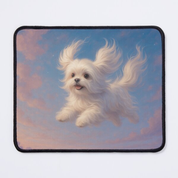 Item preview, Surreal Maltese Flying Fantasy Dream Poster designed and sold by Flying Doggo.