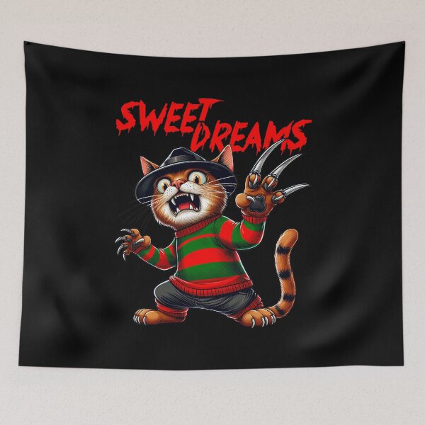 Item preview, Scary Cat Nightmare – Horror Parody Halloween Art designed and sold by Aredbox.