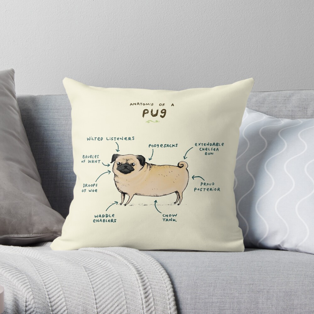 pug body pillow