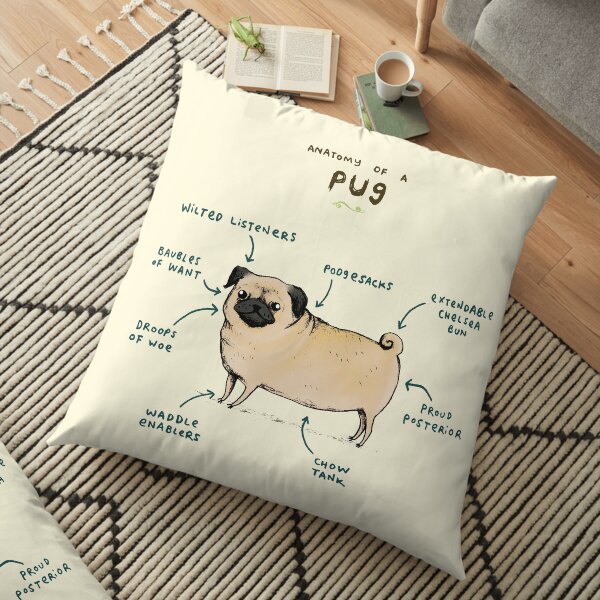 Anatomy of a Pug Floor Pillow
