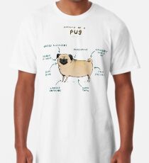 Anatomy of a Pug Long T-Shirt
