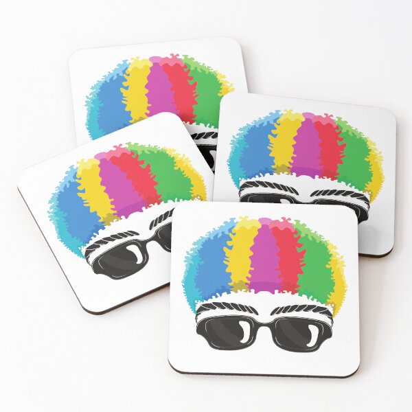 Item preview, Rainbow Hair Girl with Black Glasses – Aesthetic Fashion Logo Design designed and sold by AVATAR-MANIA.