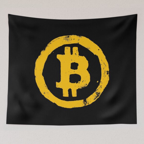 Item preview, Bitcoin Grunge Logo Yellow designed and sold by CyberRex.