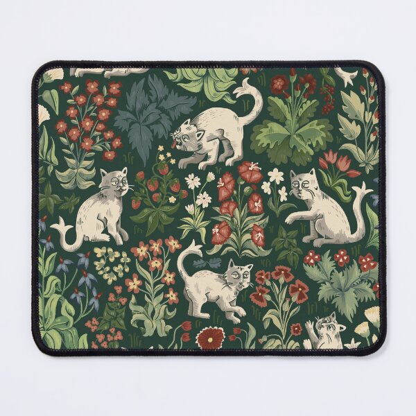 Item preview, Ugly Medieval Cats Millefleur designed and sold by littleclyde.