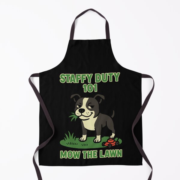 Item preview, Staffy Duty 101 Mow the Lawn – Funny Staffordshire Bull Terrier Dog Design designed and sold by BestFriendTees.