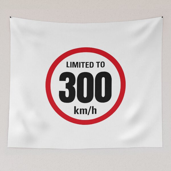 Item preview, Limited to 300 km/h – Funny Car Enthusiast Speed Limit Design designed and sold by ApexFibers.