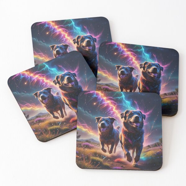 Item preview, Cosmic Dogs Running in Lightning designed and sold by Shouganai-Mind.