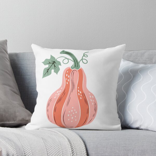 Item preview, Cute Whimsical Fall Autumn Tall Pumpkin in Pink and Orange designed and sold by EliveraDesigns.