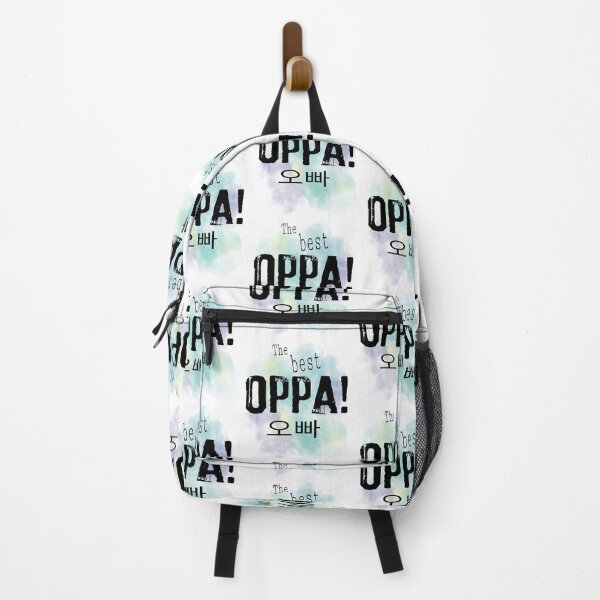 Item preview, The best oppa - Korean - male person older than oneself - kpop green background designed and sold by LiskoDesign.