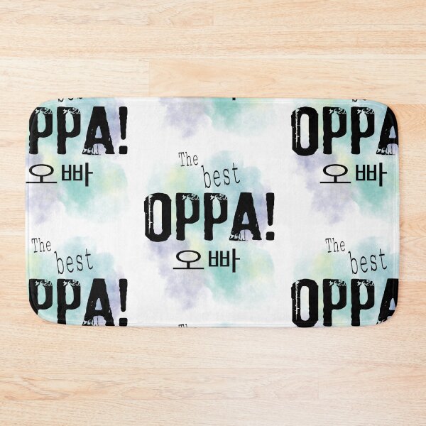 Item preview, The best oppa - Korean - male person older than oneself - kpop green background designed and sold by LiskoDesign.