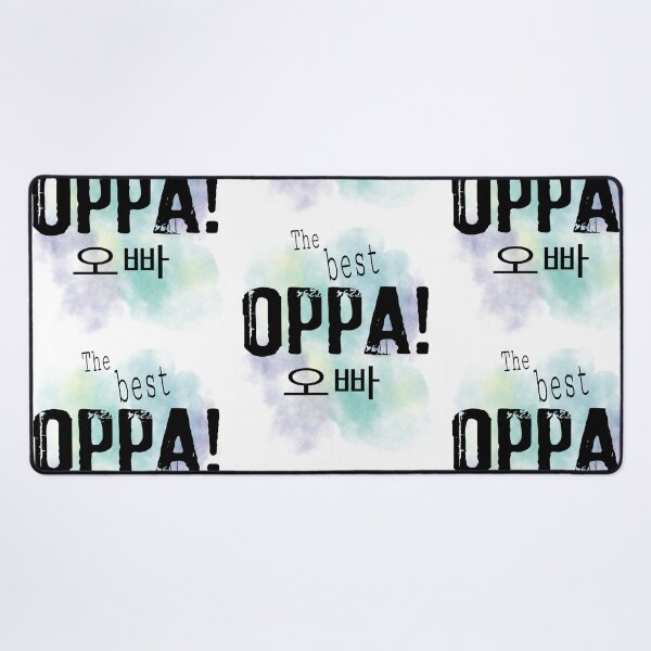 Item preview, The best oppa - Korean - male person older than oneself - kpop green background designed and sold by LiskoDesign.