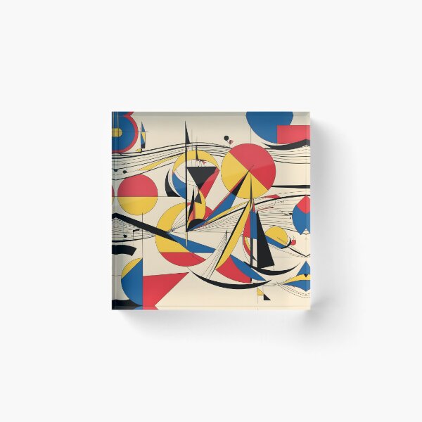 Item preview, Kandinsky Inspired Geometric Abstract Composition designed and sold by CJShopZone.
