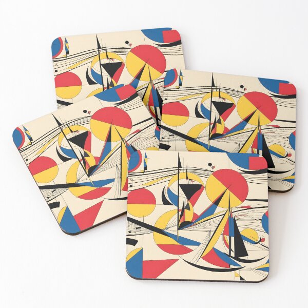 Item preview, Kandinsky Inspired Geometric Abstract Composition designed and sold by CJShopZone.