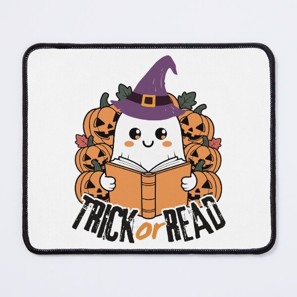 Item preview, Cute Ghost Witch with Book and Pumpkins designed and sold by E20STUDIO.