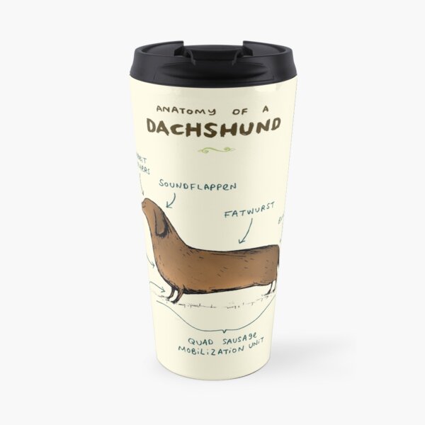 Anatomy of a Dachshund Travel Mug