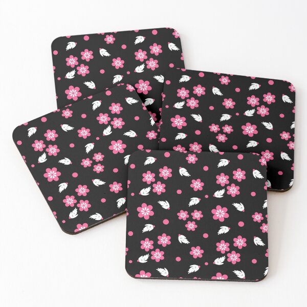 Item preview, Floral and Feather on Black Seamless Repeat designed and sold by Sharon Schwalbe.