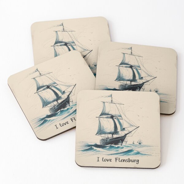 Item preview, I Love Flensburg Vintage Sailing Ship  designed and sold by Khala.