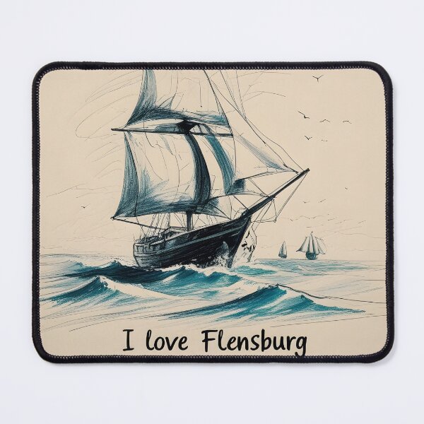 Item preview, I Love Flensburg Vintage Sailing Ship  designed and sold by Khala.