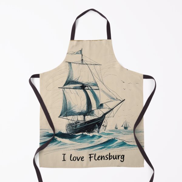 Item preview, I Love Flensburg Vintage Sailing Ship designed and sold by Khala.
