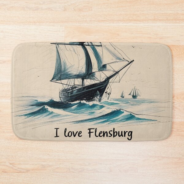 Item preview, I Love Flensburg Vintage Sailing Ship  designed and sold by Khala.