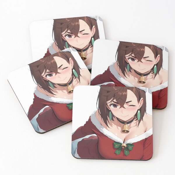 Artikelvorschau, Momo Ayase Dandadan Anime Girl Niedlicher Weihnachtsmann-Ausdruck entworfen und verkauft von mildaclairmo.