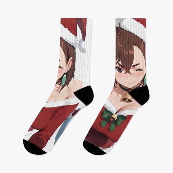 Artikelvorschau, Momo Ayase Dandadan Anime Girl Niedlicher Weihnachtsmann-Ausdruck entworfen und verkauft von mildaclairmo.