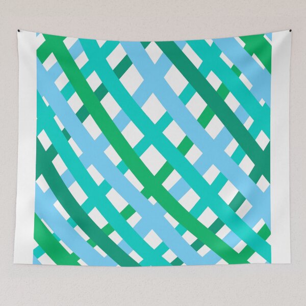 Item preview, Abstract green and blue line designed and sold by CREATINERY.