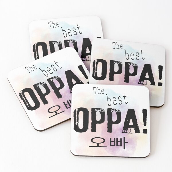 Item preview, The best oppa - Korean - male person older than oneself - kpop purple background designed and sold by LiskoDesign.